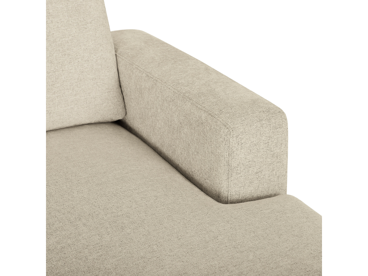 Elliot Fabric Sofa Chaise Sectional - Beige