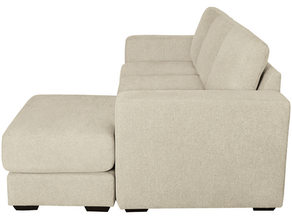 Elliot Fabric Sofa Chaise Sectional - Beige