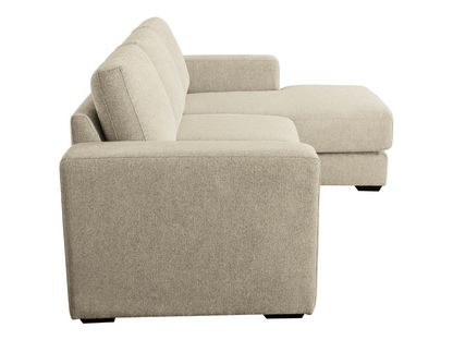 Elliot Fabric Sofa Chaise Sectional - Beige