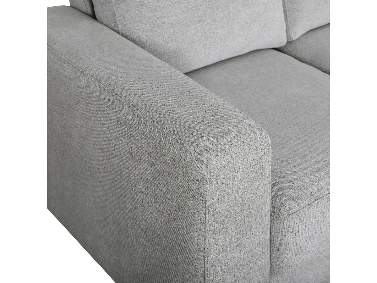 Elliot Fabric Sofa Chaise Sectional - Light Gray