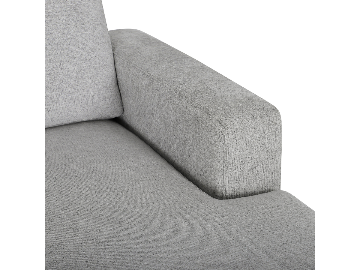 Elliot Fabric Sofa Chaise Sectional - Light Gray