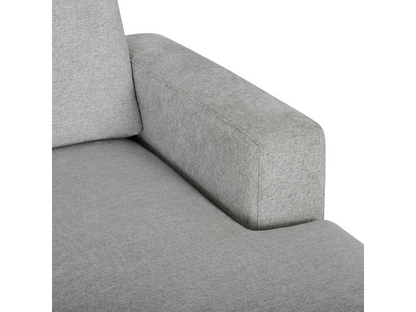 Elliot Fabric Sofa Chaise Sectional - Light Gray