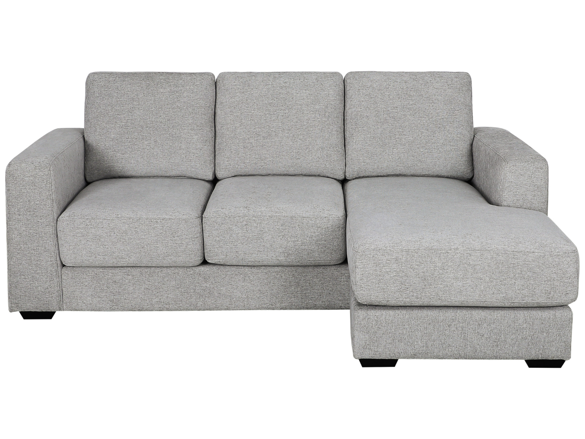 Elliot Fabric Sofa Chaise Sectional - Light Gray