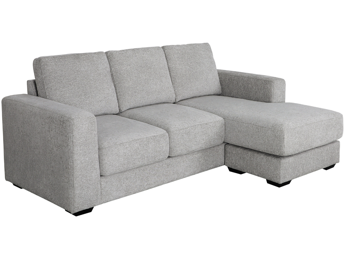 Elliot Fabric Sofa Chaise Sectional - Light Gray