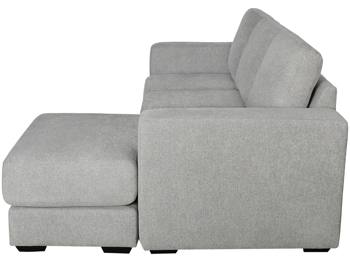 Elliot Fabric Sofa Chaise Sectional - Light Gray