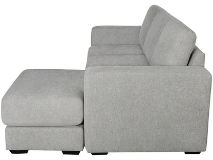 Elliot Fabric Sofa Chaise Sectional - Light Gray