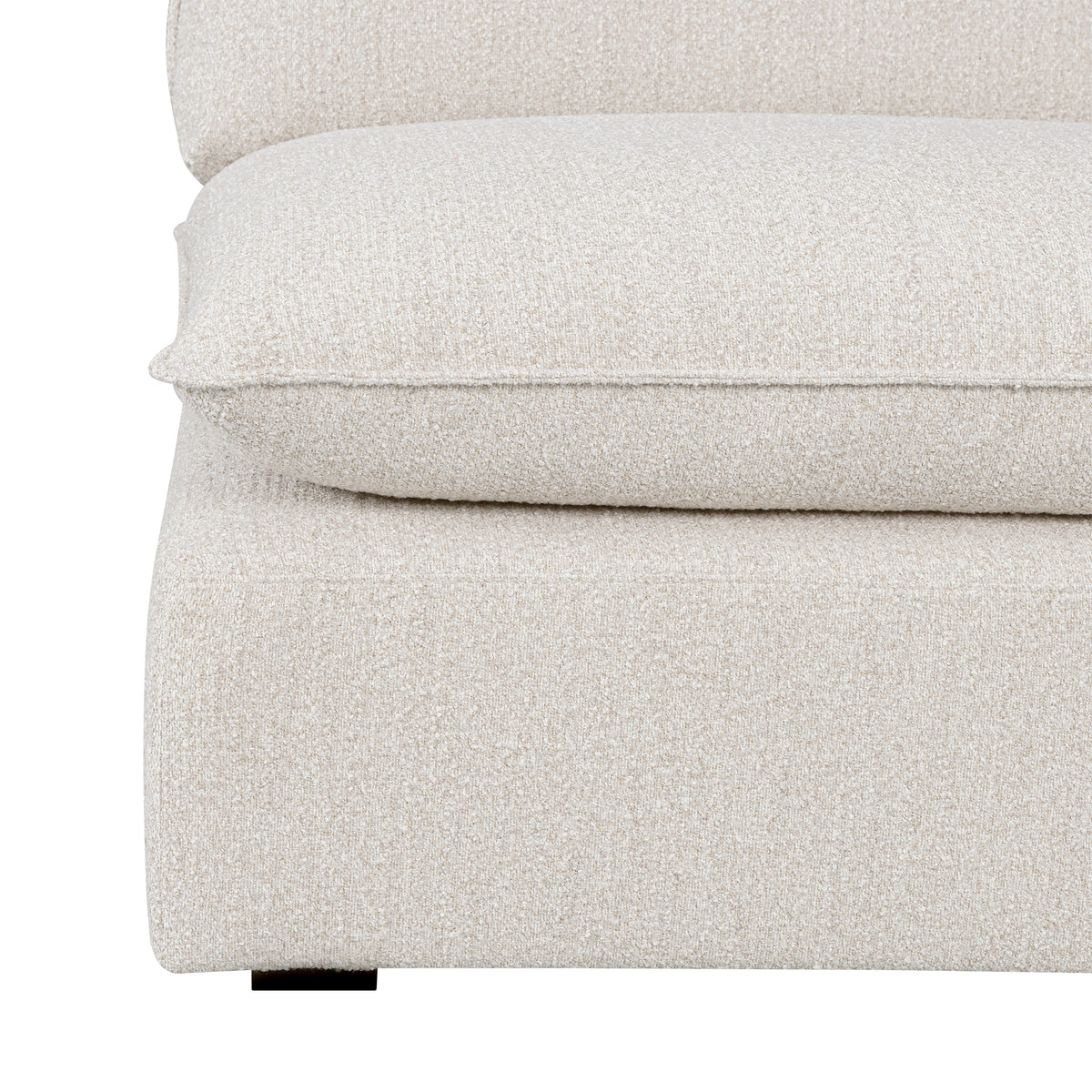 Luxe Boucle Armless Chair, Oat