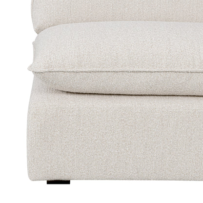 Luxe Boucle Armless Chair, Oat