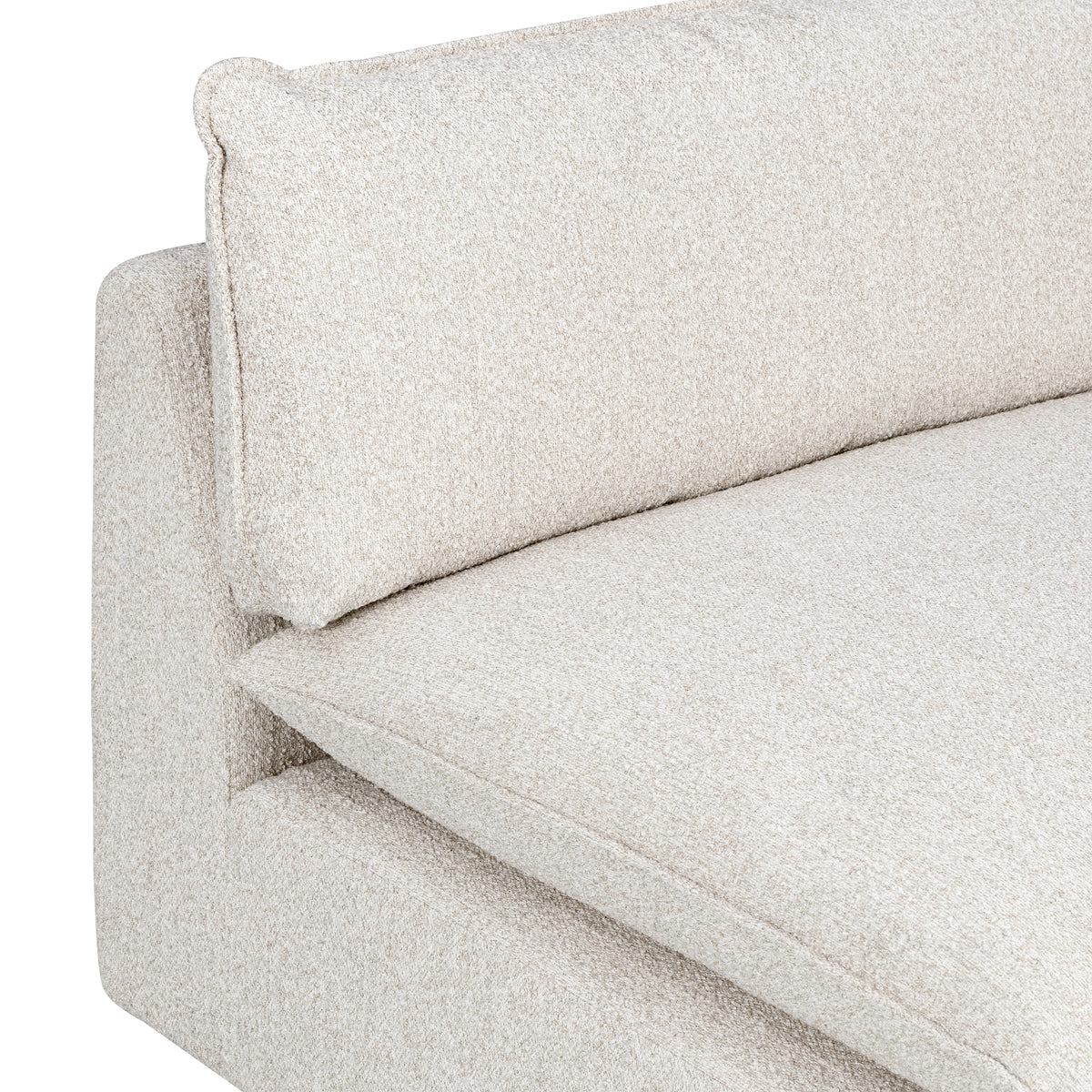 Luxe Boucle Armless Chair, Oat