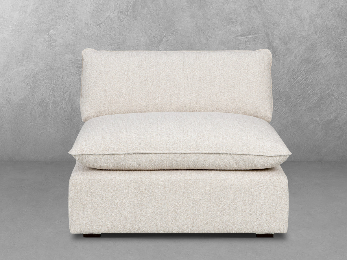 Luxe Boucle Armless Chair, Oat