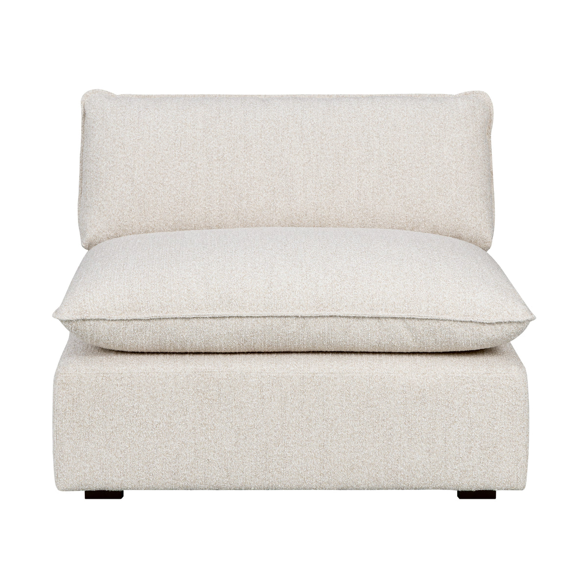Luxe Boucle Armless Chair, Oat