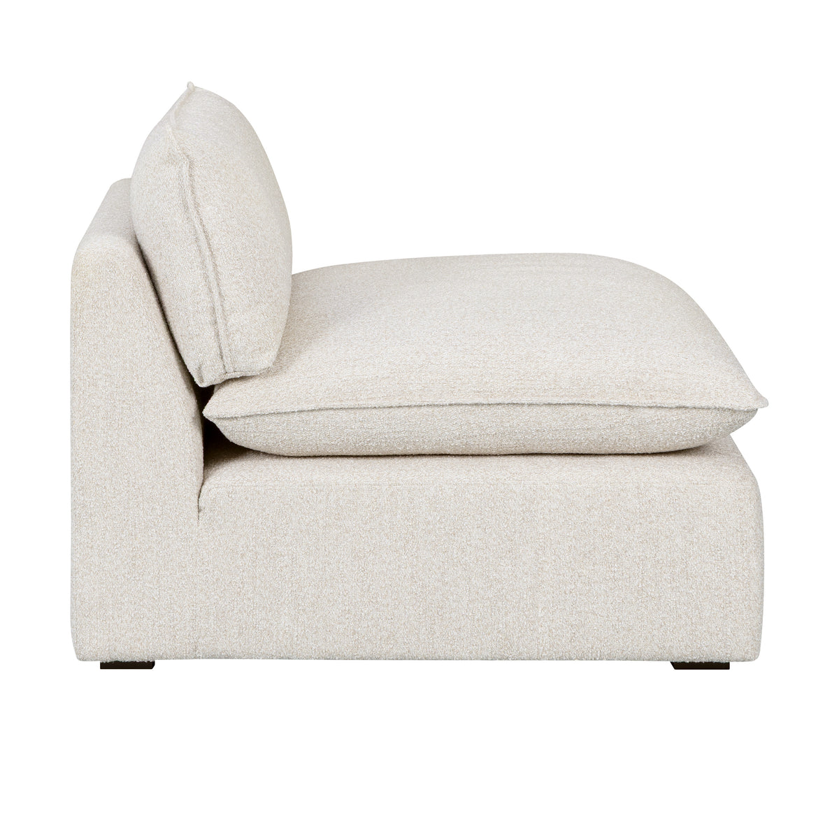 Luxe Boucle Armless Chair, Oat