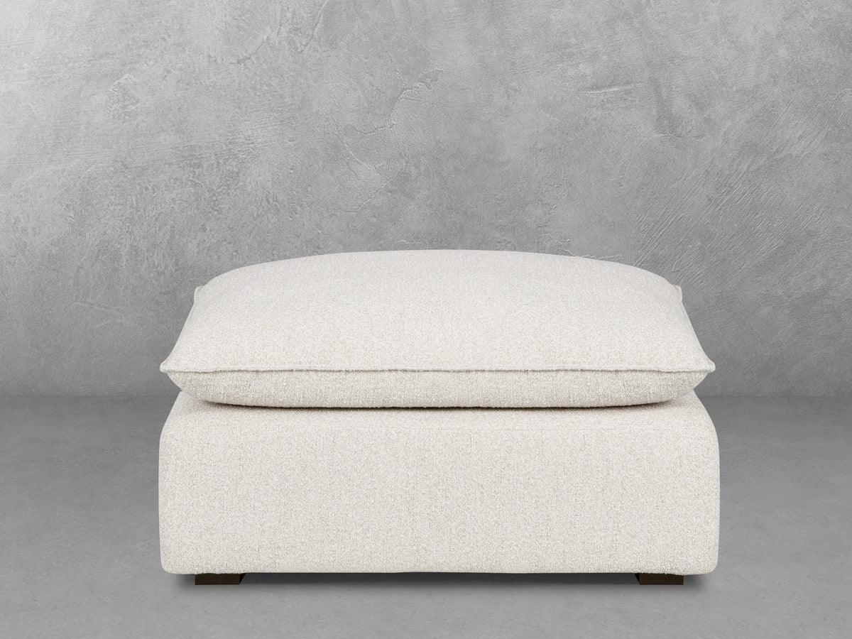 Luxe Boucle Ottoman, Oat