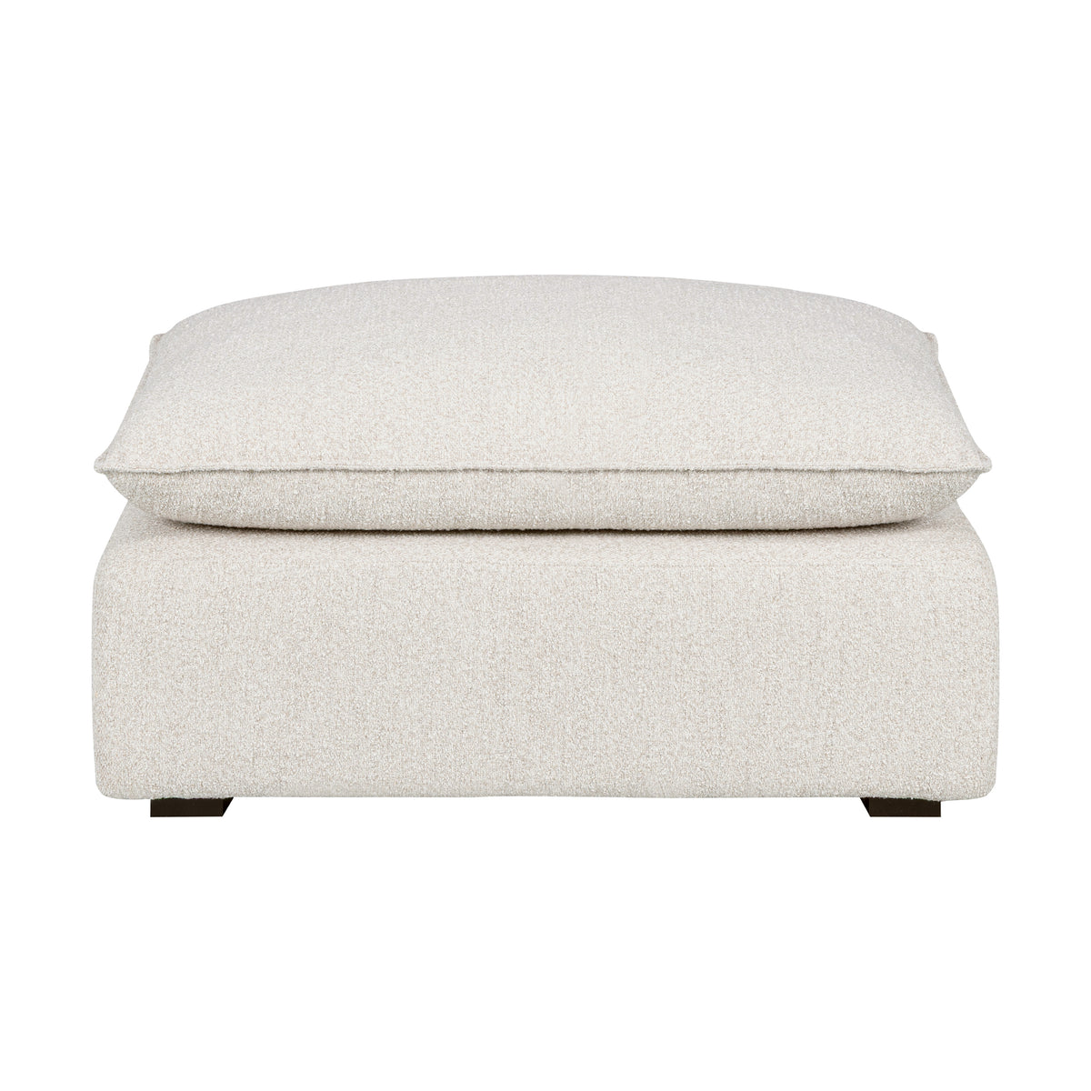 Luxe Boucle Ottoman, Oat