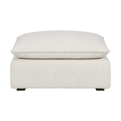 Luxe Boucle Ottoman, Oat