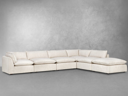 Luxe Boucle 6pc L-Shaped Sectional, Oat