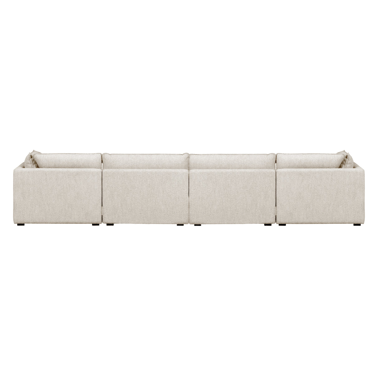 Luxe Boucle 6pc L-Shaped Sectional, Oat