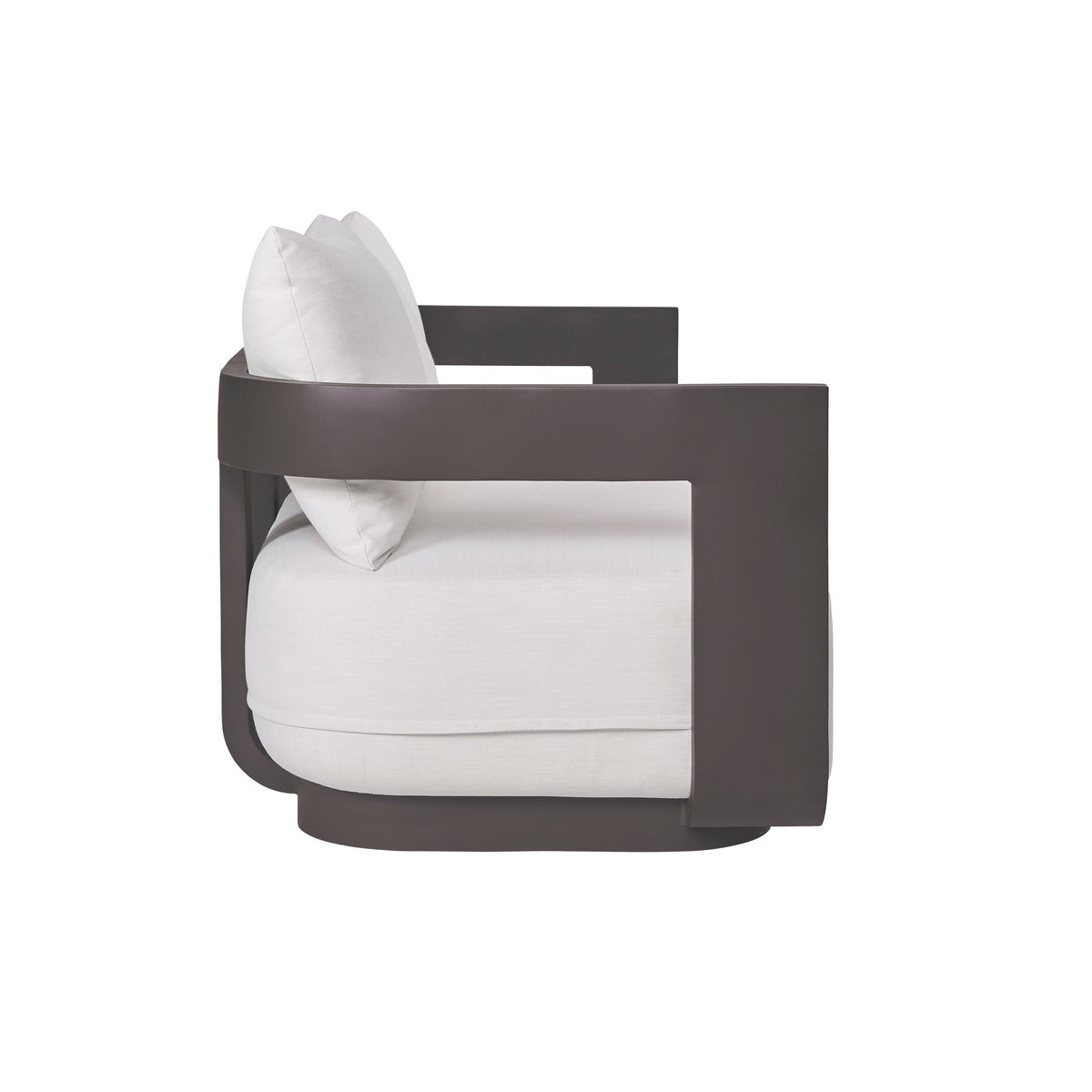 Sedona Outdoor Sofa, Sunbrella Cast Pumice And Bronze Aluminum