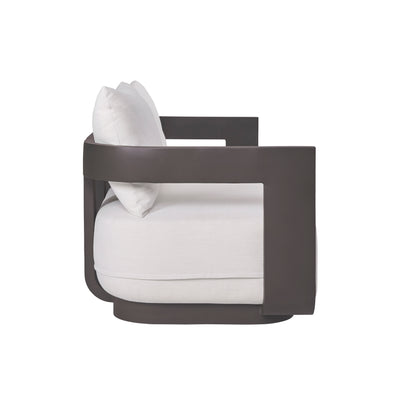 Sedona Outdoor Sofa, Sunbrella Cast Pumice And Bronze Aluminum
