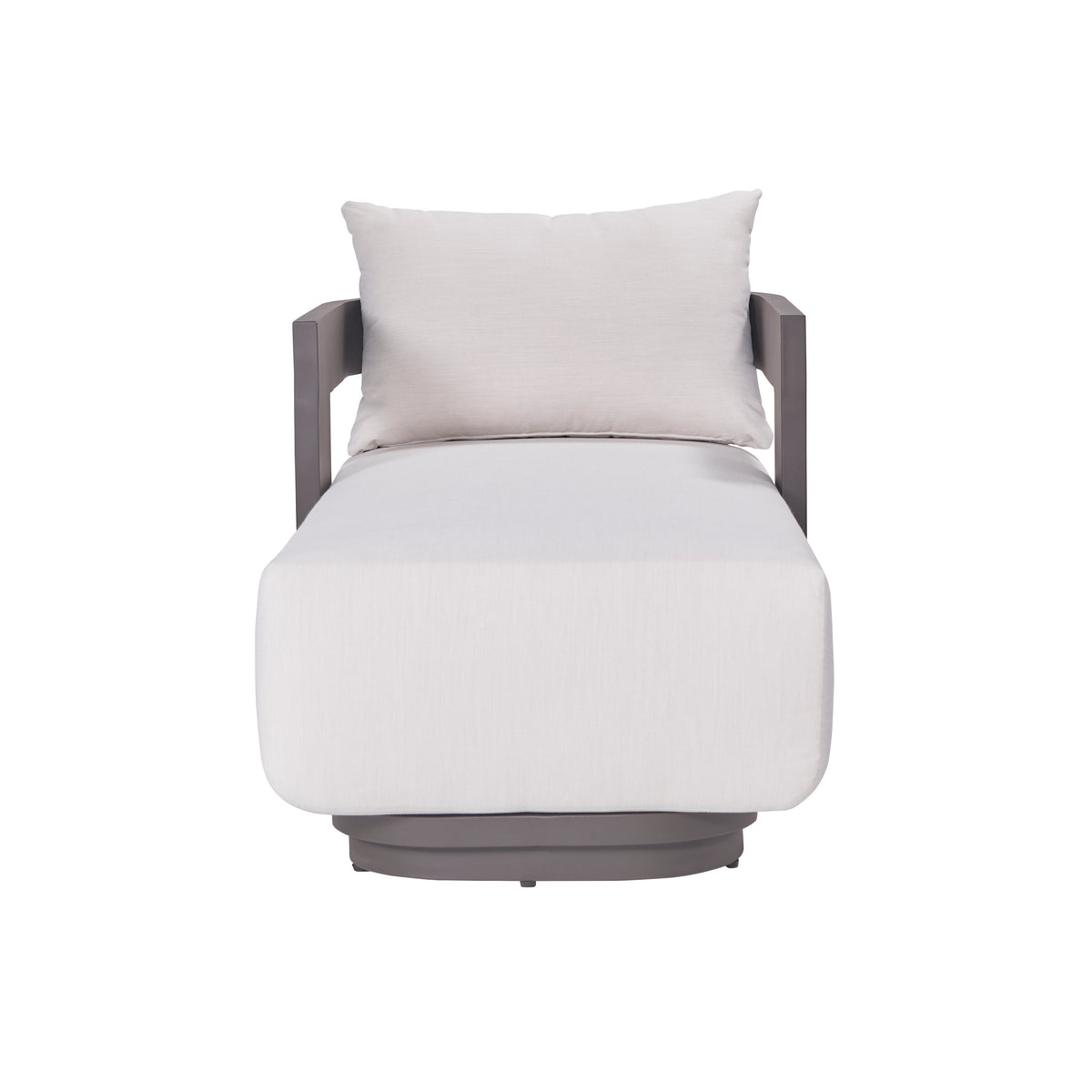 Sedona Outdoor Chaise Lounger, Sunbrella Cast Pumice And Bronze Aluminum