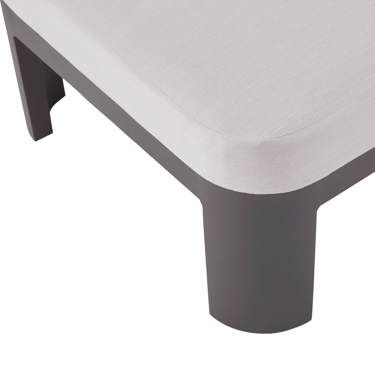 Sedona Outdoor Coffee Table, Sunbrella Cast Pumice And Bronze Aluminum