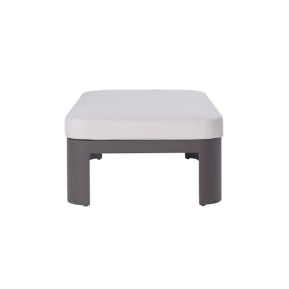 Sedona Outdoor Coffee Table, Sunbrella Cast Pumice And Bronze Aluminum
