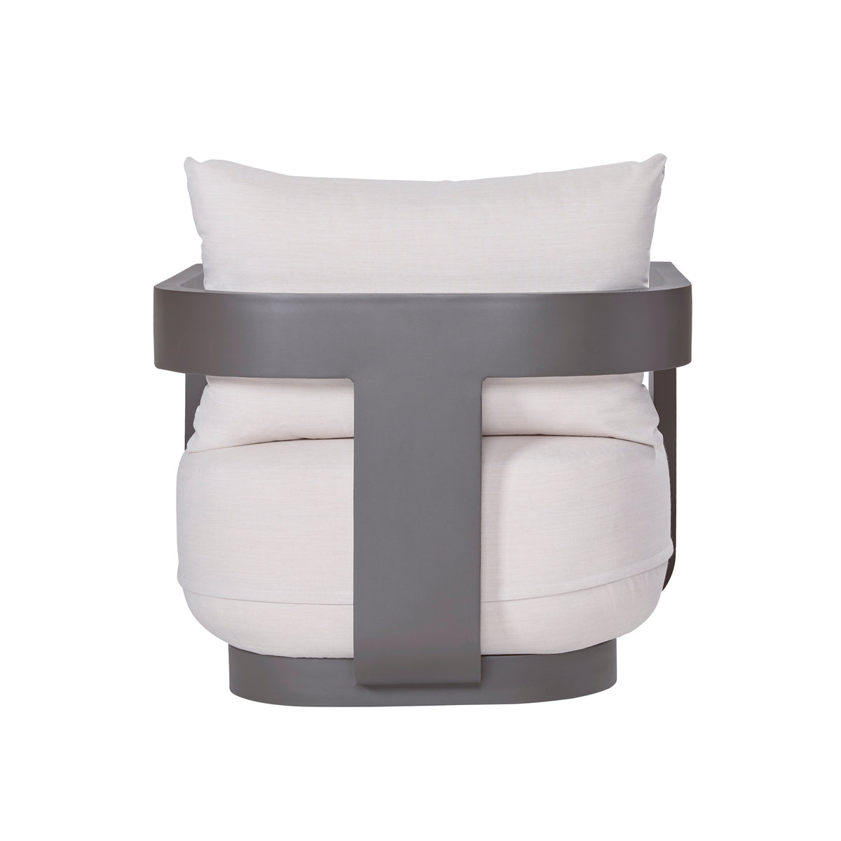 Sedona Outdoor Swivel Chair, Sunbrella Cast Pumice And Bronze Aluminum