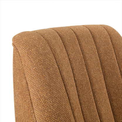 Bristol Fabric Channeled Swivel Chair, Orange