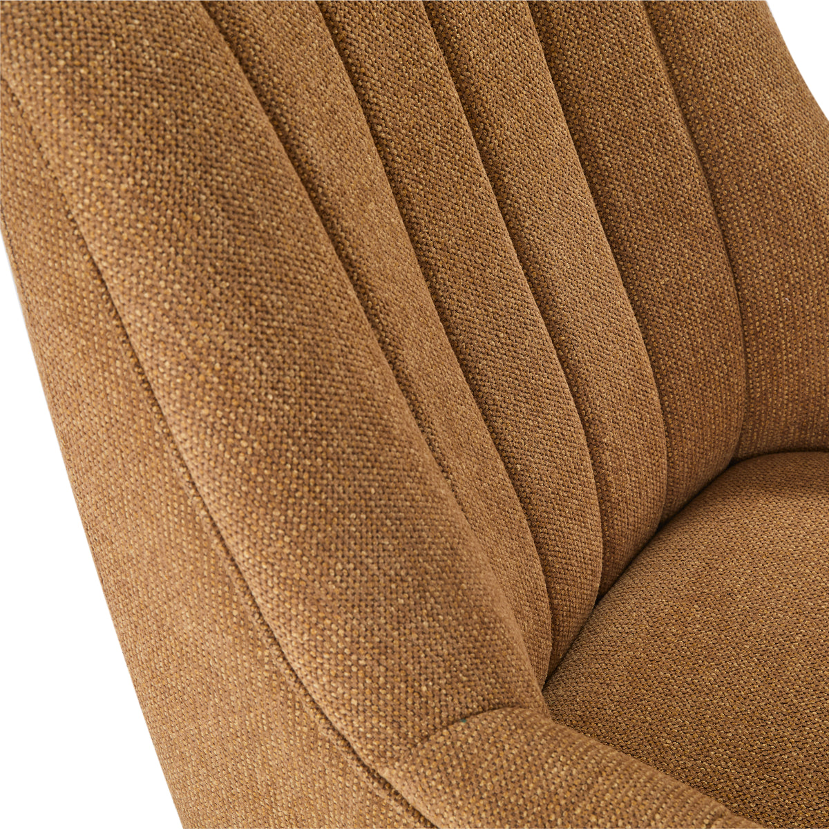 Bristol Fabric Channeled Swivel Chair, Orange