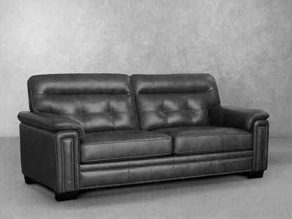 Harrison Leather Sofa - Gray