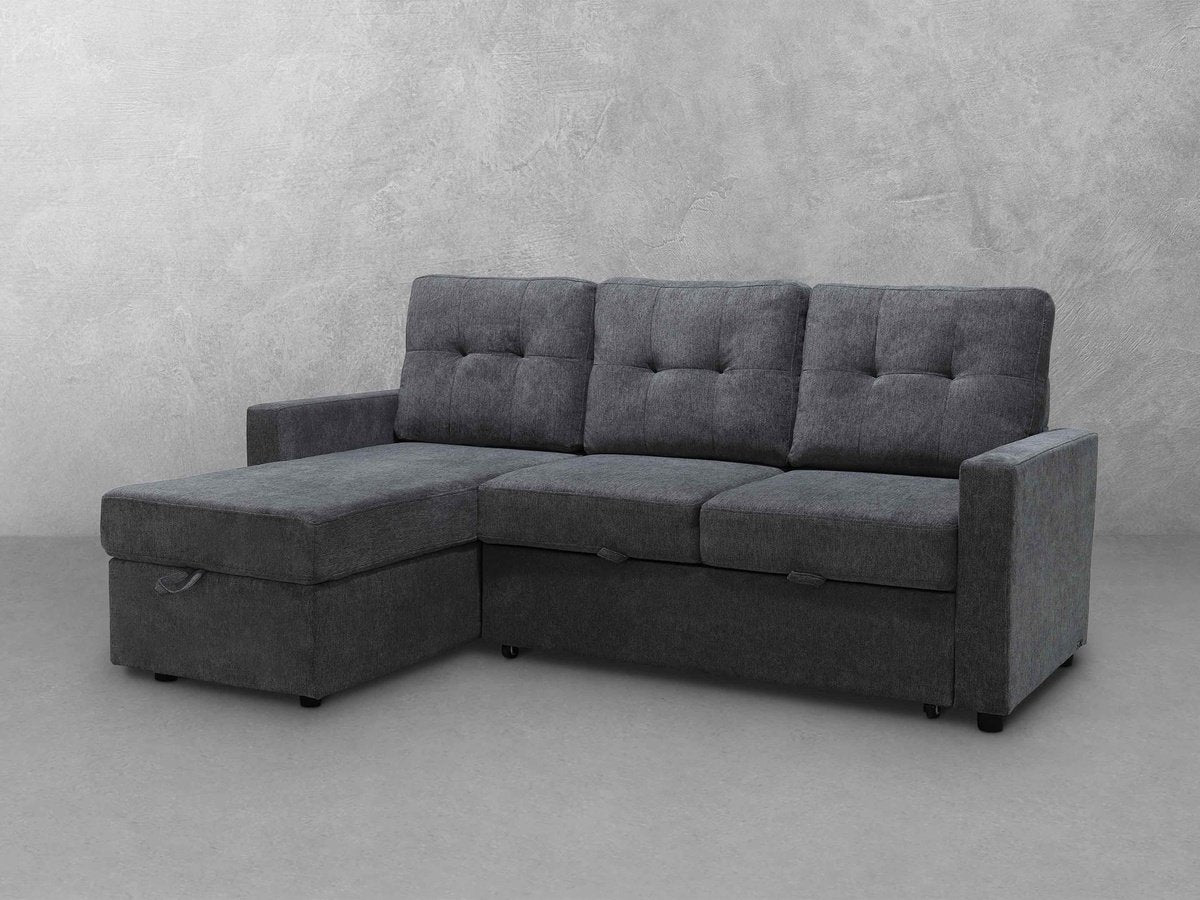 Kylie Storage Sofa Bed Reversible Sectional - Dark Gray