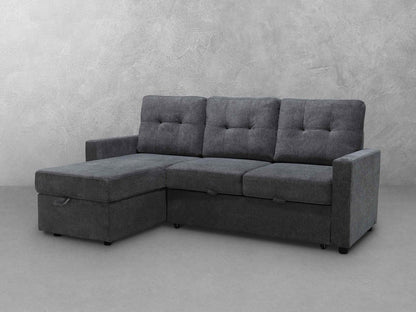 Kylie Storage Sofa Bed Reversible Sectional - Dark Gray