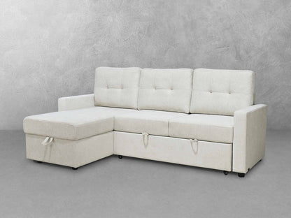 Kylie Storage Sofa Bed Reversible Sectional - Cream