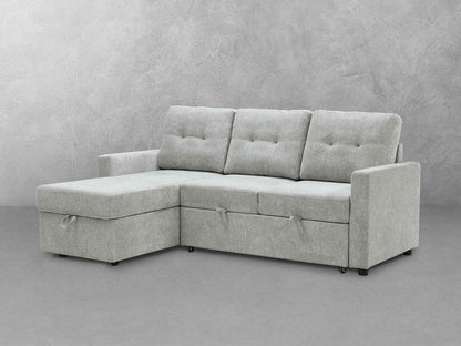 Kylie Storage Sofa Bed Reversible Sectional - Light Gray