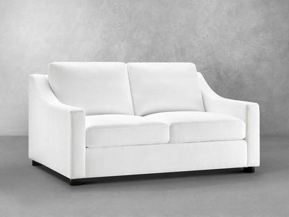 Larissa Fabric Loveseat - White