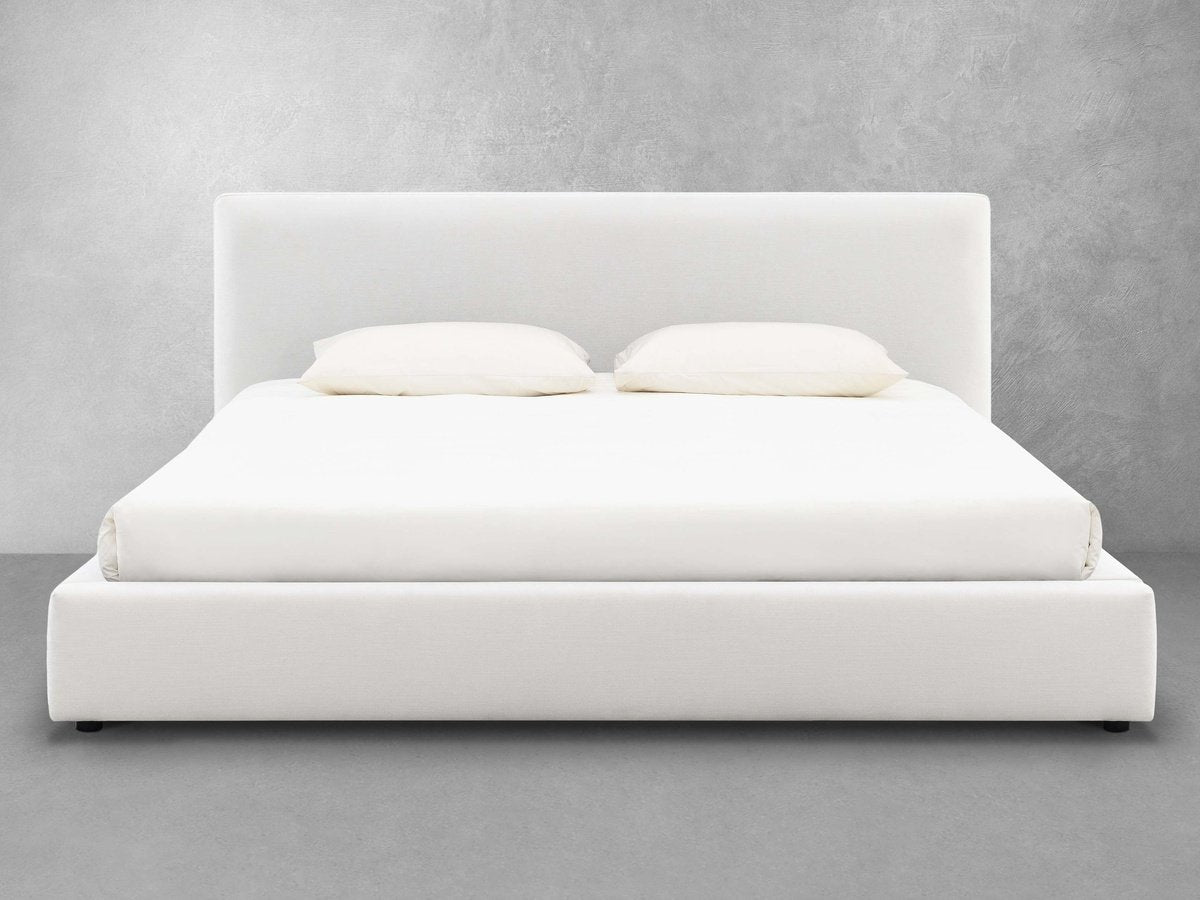 Luxe Upholstered Bed - White - Queen