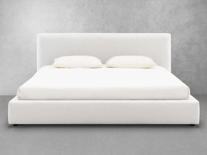 Luxe Upholstered Bed - White - Queen