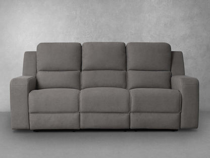 Margaret Fabric Manual Reclining Sofa with Console - Charcoal