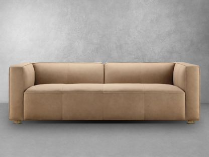 Matteo Nubuck Leather Sofa - Saddle
