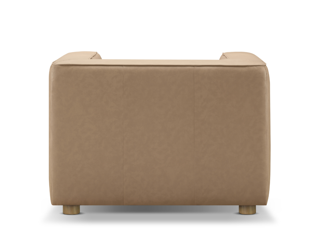 Matteo Nubuck Leather Chair - Saddle