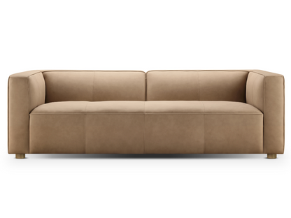 Matteo Nubuck Leather Sofa - Saddle