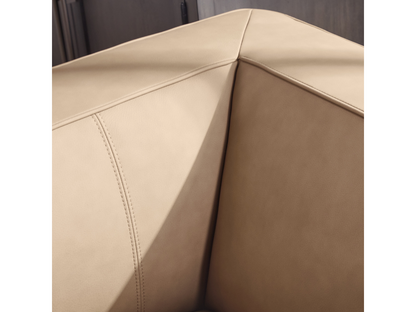 Matteo Nubuck Leather Chair - Saddle