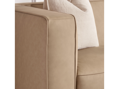 Matteo Nubuck Leather Sofa - Saddle