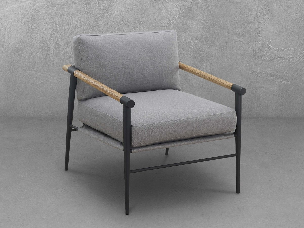 Parker Stain-Resistant Fabric Armchair - Gray