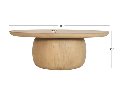 Pauline 46"W Oak Coffee Table - Blonde