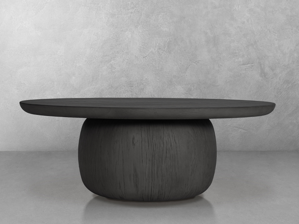 Pauline 46"W Oak Coffee Table - Black