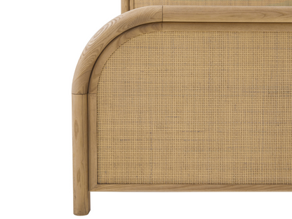 Pauline Oak & Natural Cane Bed - Blonde - Queen