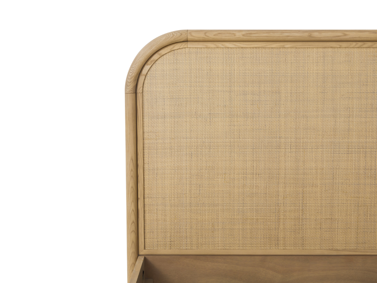 Pauline Oak & Natural Cane Bed - Blonde - Queen