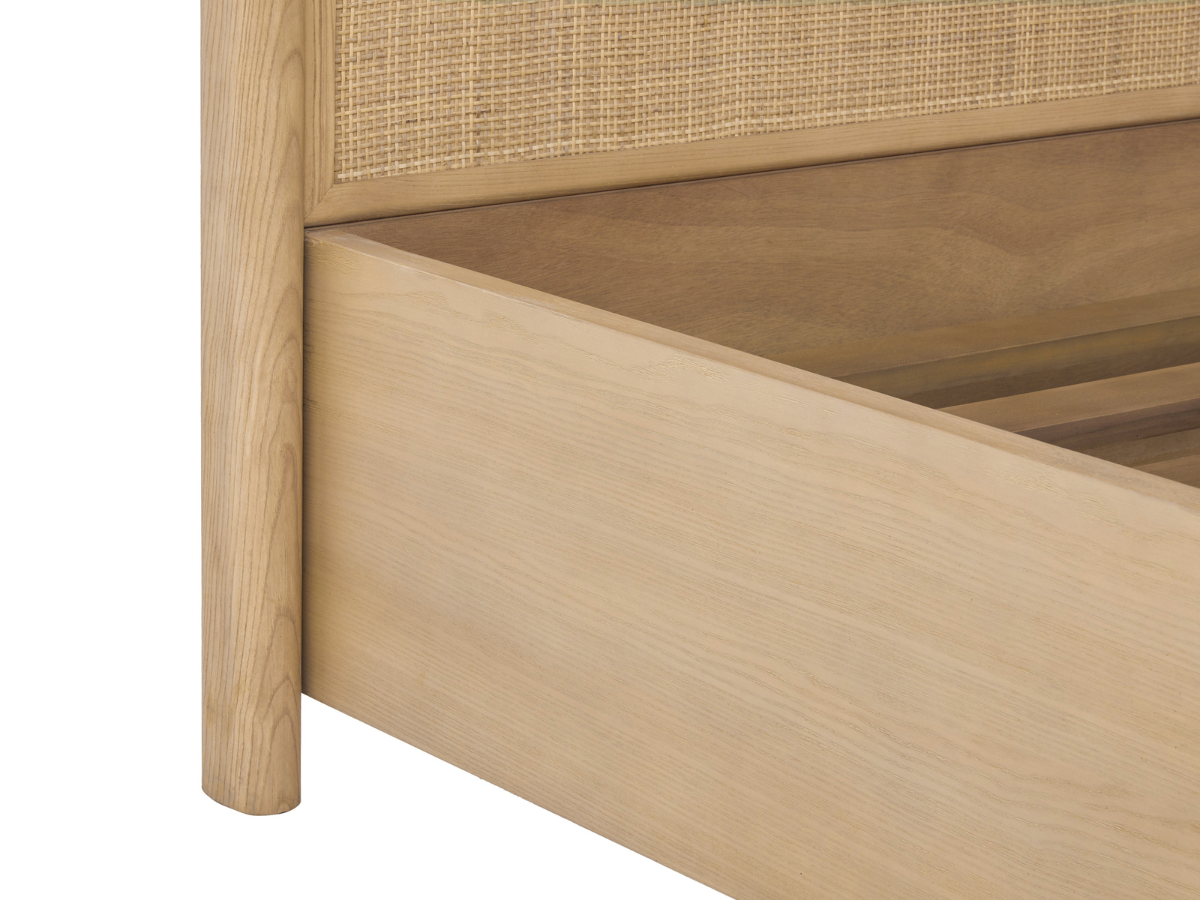 Pauline Oak & Natural Cane Bed - Blonde - Queen