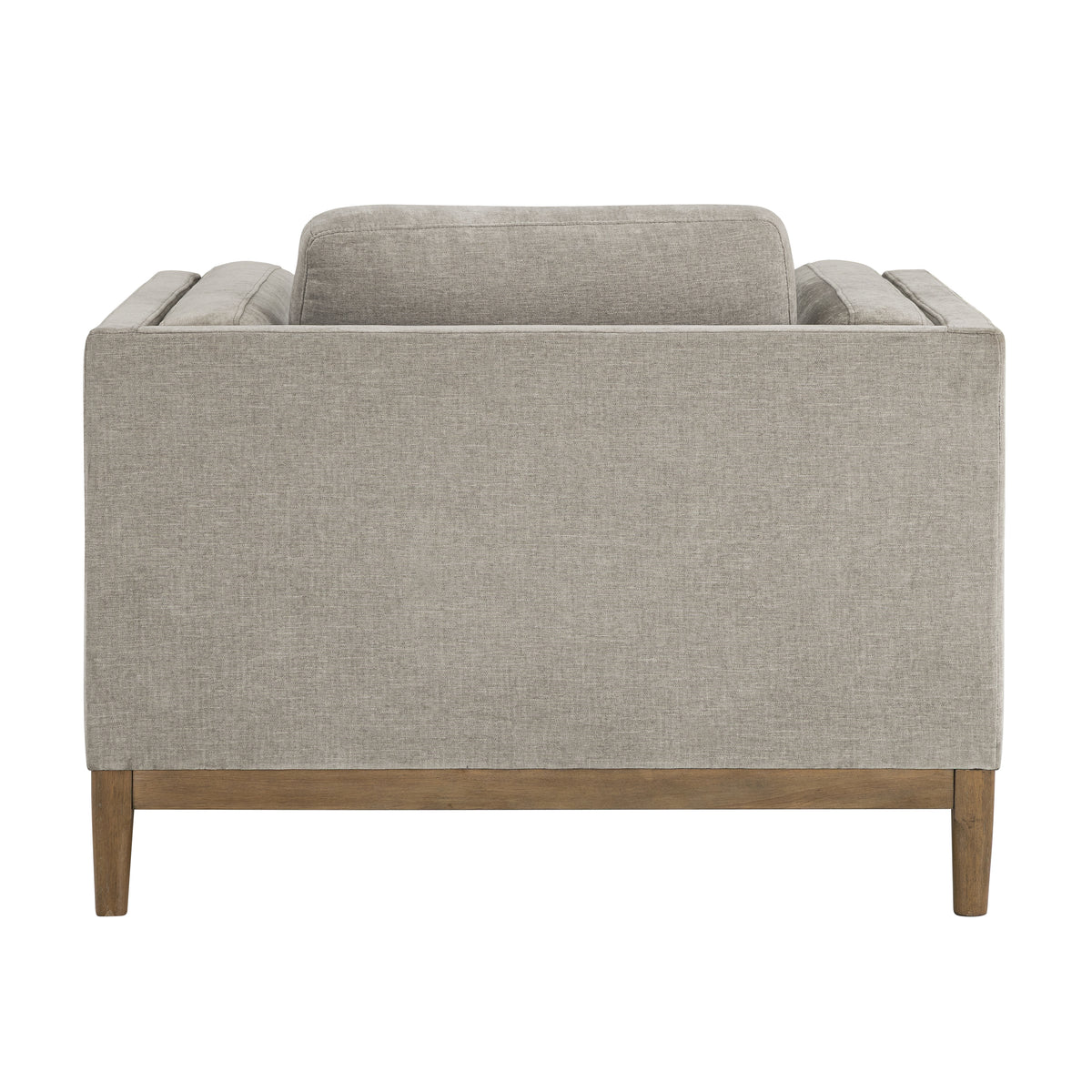 Renee Fabric Chair with Wood Base, Gray